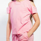 T-shirt con omeri scoperti in cotone stretch