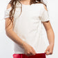 T-shirt con omeri scoperti in cotone stretch